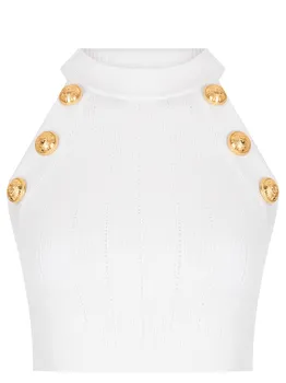 Кроп-топ из вискозы BALMAIN
