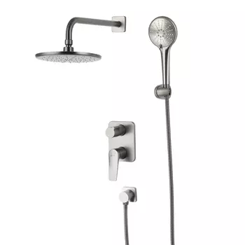 Встраиваемая душевая система Lemark Bronx LM3729GM графит