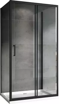 Душевой уголок Abber Schwarzer Diamant 140x85 AG30140B-S85B-S85B стекло прозрачное, профиль черный, без поддона