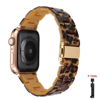 Ремешок из смолы для браслета Apple Watch 44 мм 40 мм 45 мм 41 мм 38 мм 42 мм браслет Correa iWatch серии 3 4 5 6 se 7 сменный ремешок для часов 38mm-40mm-41mm