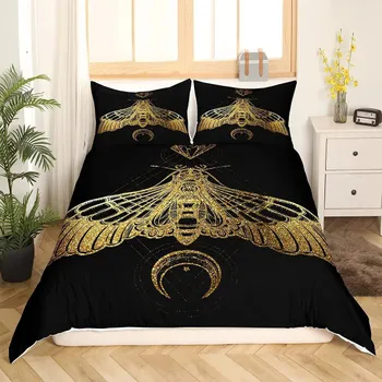 Комплект постельного белья Bohemian Elephant, комплект постельного белья Mandala для мальчиков и детей, чехол из полиэстера с экзотическим животным и наволочкой 70x133cm 2pcs