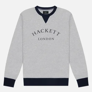 Мужская толстовка Hackett Heritage Essential Crew, цвет серый, размер XXL