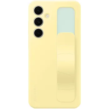 Чехол-крышка Samsung Standing Grip Case для Galaxy S24FE, поликарбонат / силикон, желтый (EF-GS721CYEGRU)