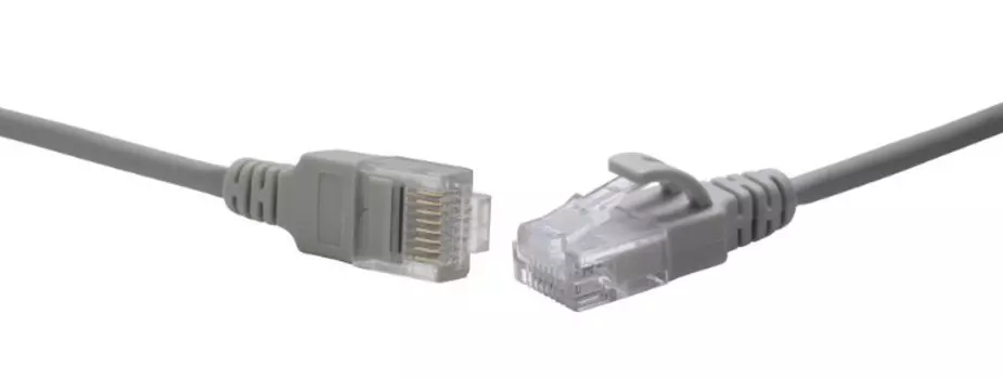 Кабель патч-корд U/UTP 5e кат. 3м SNR SNR-UU4-5E-030-LST-GY (3,8) U/UTP 4-х парный cat.5е 3м LSZH серый (диаметр 3,8 мм)