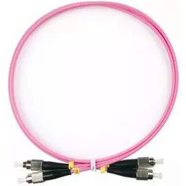 Патч-корд волоконно-оптический Cabeus FOP-50-OM4-FC-FC-1m duplex, FC-FC 50/125 mm OM4, 1м, LSZH