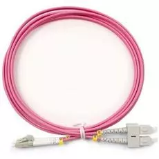 Патч-корд волоконно-оптический Cabeus FOP-50-OM4-LC-SC-2m duplex, LC-SC 50/125 mm OM4, 2м, LSZH