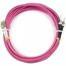 Патч-корд волоконно-оптический Cabeus FOP-50-OM4-LC-ST-5m duplex, LC-ST 50/125 mm OM4, 5м, LSZH