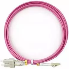 Патч-корд волоконно-оптический Cabeus FOP-50-OM4-LC-SC-3m duplex, LC-SC 50/125 mm OM4, 3м, LSZH