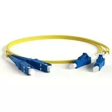 Патч-корд волоконно-оптический Hyperline FC-D2-9-LC/UR-SC/UR-H-3M-LSZH-YL 9/125 (OS2), LC/UPC-SC/UPC, duplex, LSZH, 3 м