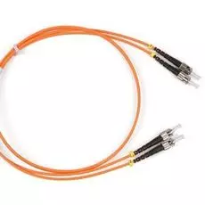 Патч-корд волоконно-оптический Hyperline FC-D2-62-ST/PR-ST/PR-H-2M-LSZH-OR MM 62.5/125, ST-ST, duplex, LSZH, 2 м