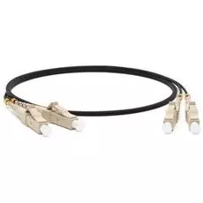 Патч-корд волоконно-оптический Hyperline FC-D2-50-LC/PR-LC/PR-H-2M-LSZH-BK (шнур) MM 50/125, LC-LC, 2.0мм, duplex, LSZH, 2 м, черный