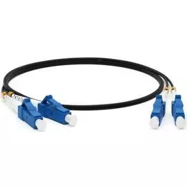 Патч-корд волоконно-оптический Hyperline FC-D2-9-LC/UR-LC/UR-H-3M-LSZH-BK SM 9/¬125 (OS2), LC/¬UPC-LC/¬UPC, 2.0 мм, duplex, LSZH, 3 м, черный