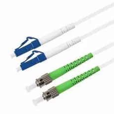 Патч-корд волоконно-оптический TELCORD ШОС-2x3.0-2LC/U-2ST/A-SM(A1)-3м-LSZH-WH duplex LC/UPC-ST/APC,