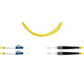 Патч-корд волоконно-оптический TELCORD ШОС-2x3.0-2LC/U-2ST/U-SM-2м-LSZH-YL duplex LC/UPC-ST/UPC, SM 9/125 (G652D), 3.0 мм, LSZH, 2м