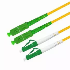 Патч-корд волоконно-оптический TELCORD ШОС-2x3.0-2LC/A-2SC/A-SM-15м-LSZH-YL duplex LC/APC-SC/APC, SM