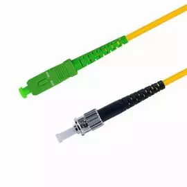 Патч-корд волоконно-оптический TELCORD ШОС-3.0-SC/A-ST/U-SM-1.5м-LSZH-YL simplex SC/APC-ST/UPC, SM 9