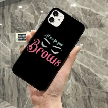 MaiYaCa Eye Wink With Glitter Eyes Lashes Phone Case for iphone 13 11 12 pro XS MAX 8 7 6 6S Plus X 5S SE 2020 XR cover iphone 6 6s