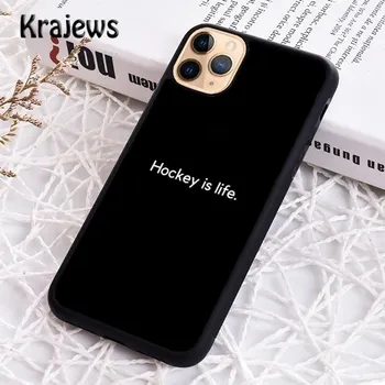 Мягкий чехол для телефона Krajews Hockey Is Life для iPhone 14 5 SE 6s 7 8 plus X XR XS 11 12 13 pro max Samsung Galaxy S21 S22ultra iPhone 6plus
