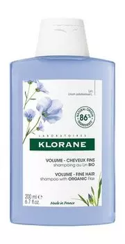 Шампунь для объема волос с экстрактом льняного волокна Klorane Volume Shampoo with Organic Flax