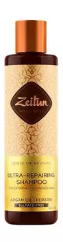 Шампунь для поврежденных волос с аргановым маслом и кератином Zeitun Ritual of Revival Ultra-Repairing Shampoo