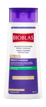 Шампунь против выпадения для жирных волос с процианидином Bioblas Procyanidin Herbal Shampoo for Hair Loss