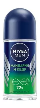 Шариковый антиперспирант с ароматом мандарина и кедра Nivea Men Мандарин и кедр Шариковый антиперспирант
