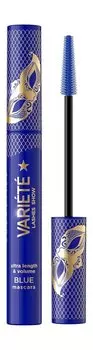 Синяя удлиняющая тушь для ресниц Eveline Variete Lashes Show Ultra Length & Volume Blue Mascara