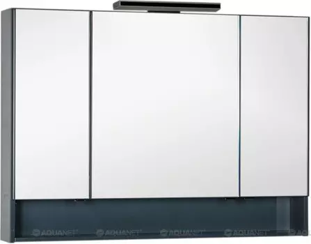 Зеркальный шкаф 118,6х86 см сине-серый Aquanet Виго 00183363