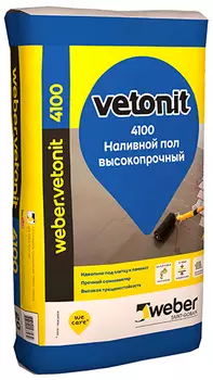 Weber.Vetonit 4100, 20 кг, Наливной пол самовыравнивающийся