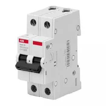 Выключатель автоматический модульный ABB Basic M 2п C 25А 4.5кА BMS412C25 2CDS642041R0254