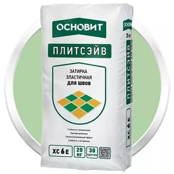 Затирка эластичная для швов Основит Плитсэйв XC6 Е светло-зелёная 051 20 кг