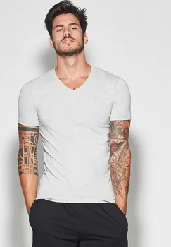 Футболка базовая STRETCH V NECK Tezenis, цвет grigio melange chiar