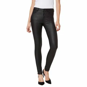 Джинсы Vero Moda Seven Normal Waist Smooth Coated, черный
