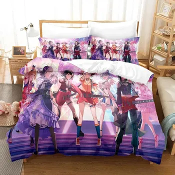 New RAISE A SUILEN Bedding Set Single Twin Full Queen King Size Bed Set Adult Kid Bedroom Duvet cover Sets Anime Bed Sheet Set EU Twin 135x200cm