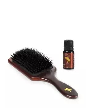 Массажная щетка и эмульсия с аргановым маслом 12 мл Silk Oil of Morocco Argan Hair&amp;Skin