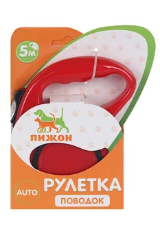 Рулетка эргономичная, 5 м, до 15 кг, красная