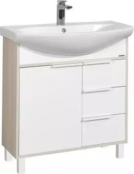 Тумба под раковину Aquaton Рико 75 1A215401RIB90, белый/бежевый
