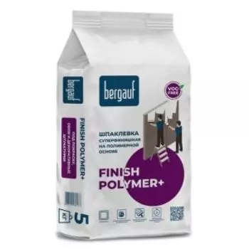 Шпаклевка финишная на полимерной основе Bergauf Finish Polymer+, 5 кг
