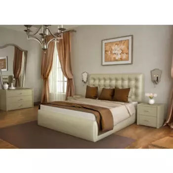 Кровать Lonax Аврора подъемный механизм с ящиком экокожа albert pearl (180x190 см)