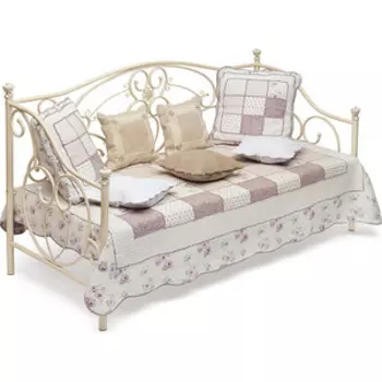 Кровать металлическая TetChair JANE 90x200, цвет античный белый