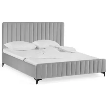 Кровать Notta Амелия 160х200 без ПМ светло-серая (539670)