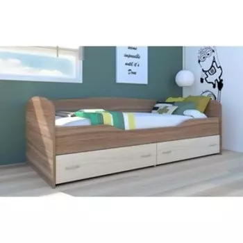Кровать Диал Бриз-2 80х190 ясень шимо темный/ясень шимо светлый
