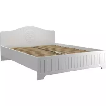 Кровать с ламелями и опорами Compass Монблан МБ-603К 200x160 белое дерево