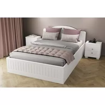 Кровать с ламелями и подъемным механизмом Compass Монблан МБ-605К 200x140 белое дерево