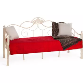 Кровать TetChair Canzona Wood slat base дерево гевея/металл 90x200 (Day bed) белый (butter white)