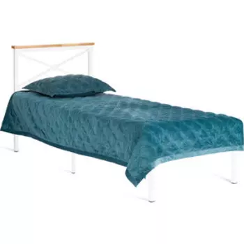 Кровать TetChair Iris (mod.9311) дерево гевея/металл, 90*200 см (Single bed), Белый (White)