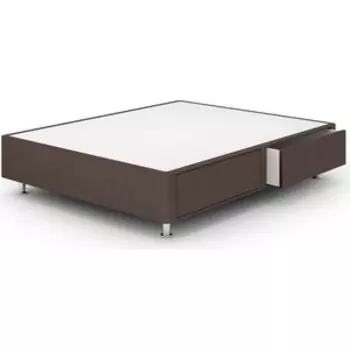 Кроватный бокс Lonax Box Maxi Draiwer (с ящиками 60x60) Эко Кожа (Стандарт) 120x200 коричневый