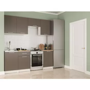 Кухня Mebel Ars Адель 2,1 м (Темный Коричневый)