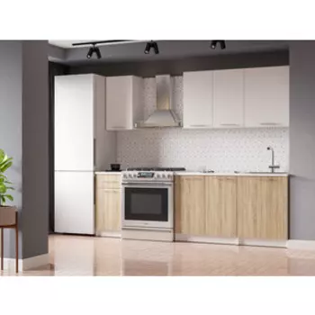 Кухня Mebel Ars Лион 1,8 м (дуб сонома/белый)