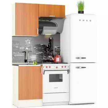 Кухня Мебельный двор Мери 01 корпус дуб, фасад вишня (ШВ500+ШВв600+ШНМ500)